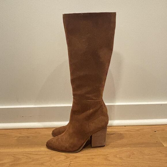 Steve Madden Brown Heeled Boots - Picture 3 of 10